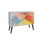 Namuli II Console Table - White/Stamp