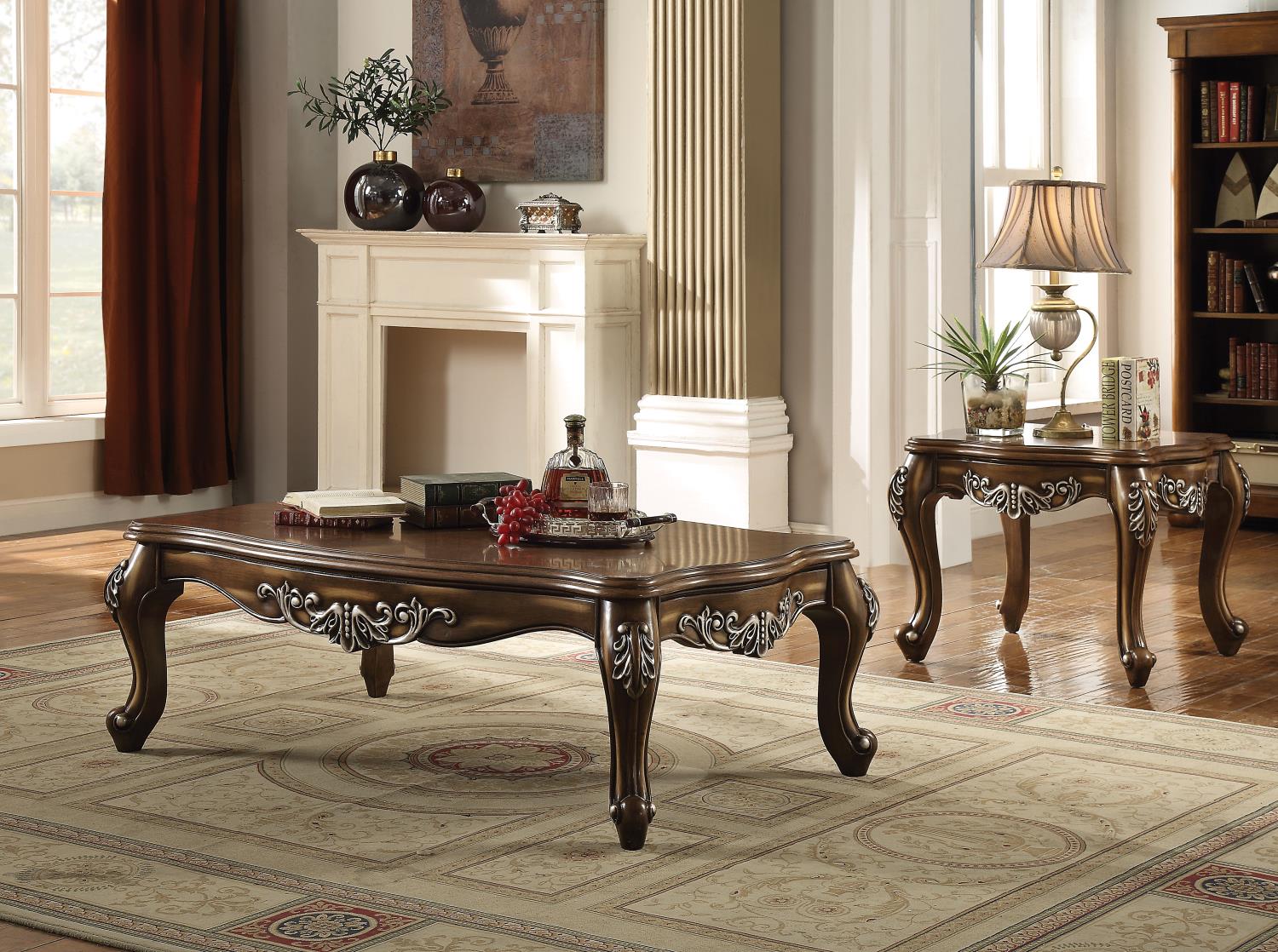 Earthen End Table - Antique Oak