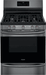Frigidaire Gallery Black Stainless Steel Freestanding Front Control Gas Range with Air Fry - GCRG3060AD