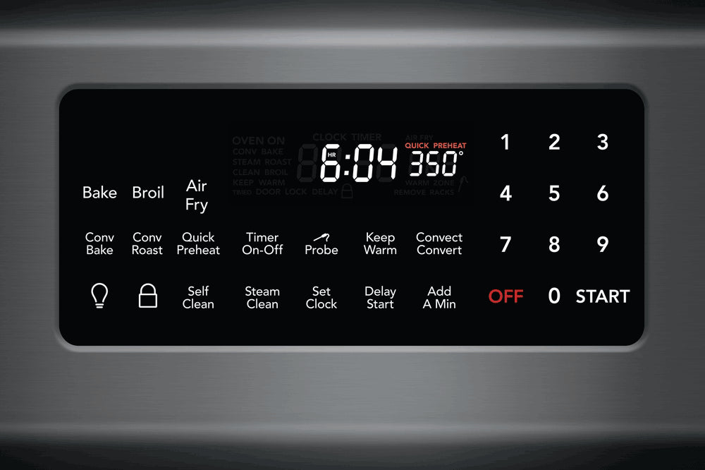 Frigidaire Gallery Black Stainless Steel Freestanding Front Control Gas Range with Air Fry - GCRG3060AD