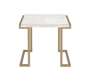 Allhallows Marble Look End Table