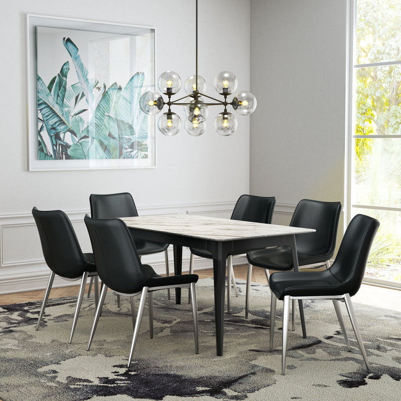 Teglberg Dining Chair - Black/Silver - Set of 2