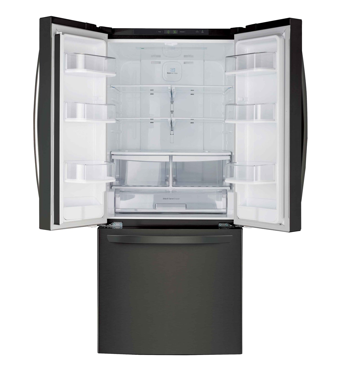 LG 30" Black Stainless Steel French Door Refrigerator (22 cu. ft.) - LRFNS2200D