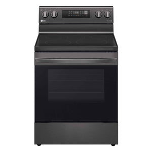 LG Black Stainless Steel 6.3 cu ft. Electric ThinQ® Range with Air Fry and Fan Convection- LREL6323D