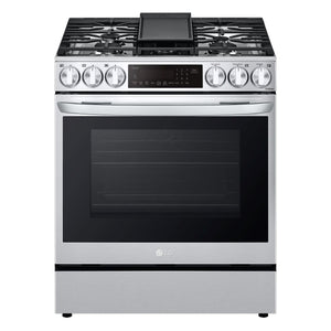 LG Smudge-Resistant Stainless Steel Smart Wi-Fi Enabled ProBake Convection® InstaView™ Gas Slide-in Range with AirFry (6.3 CU.Ft) - LSGL6335F