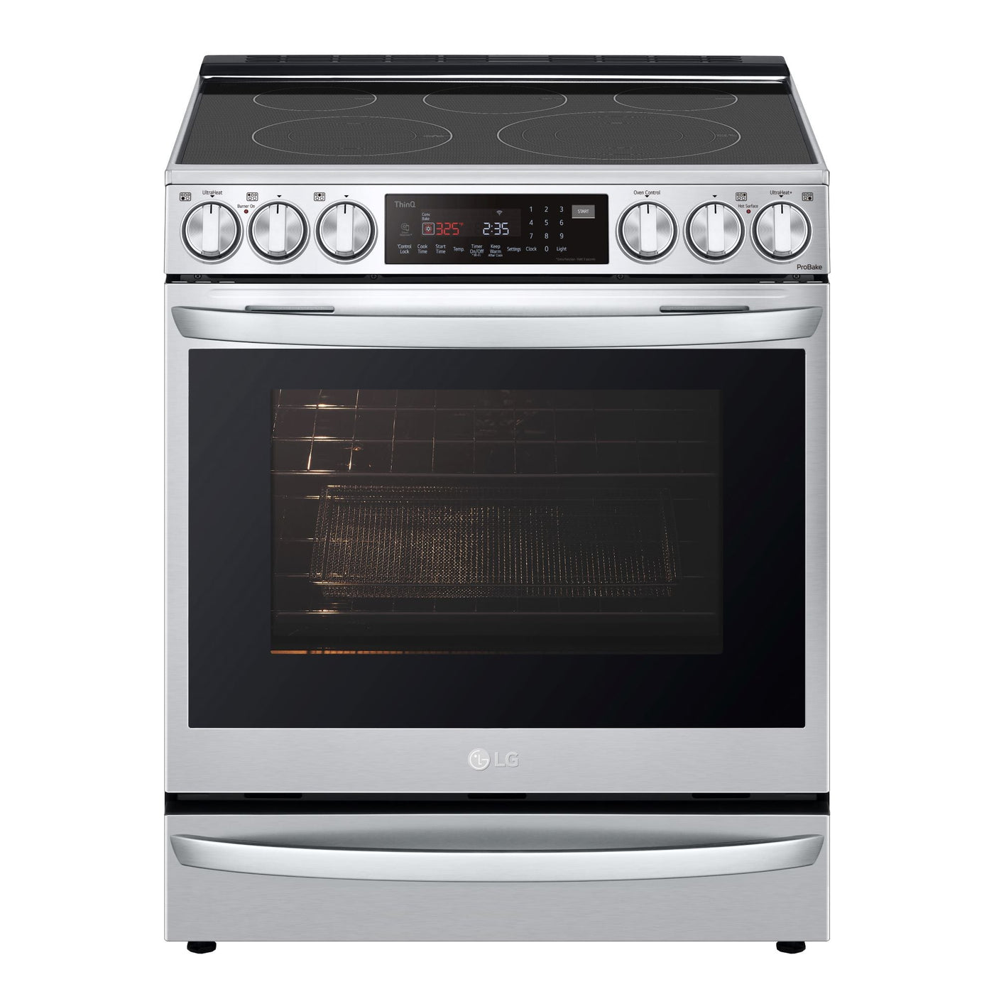 LG Smudge Resistant Stainless Steel Smart Wi-Fi Enabled ProBake Convection® InstaView™ Electric Slide-in Range with Air Sous Vide and AirFry (6.3 Cu.Ft.) - LSEL6337F