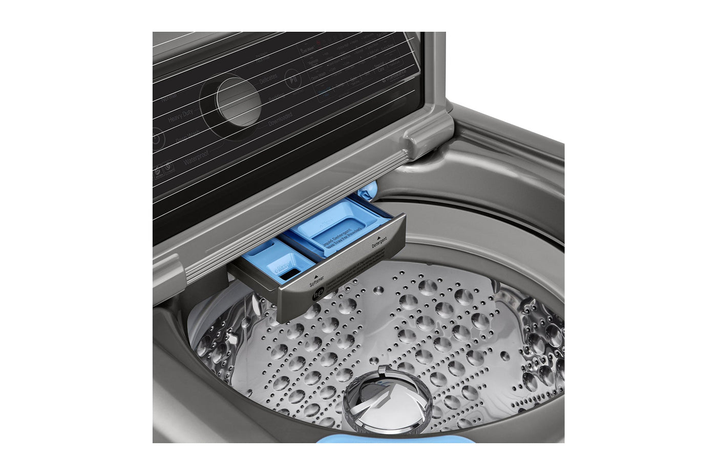 LG Graphite Steel Mega Capacity Smart WiFi Enabled Top Load Washer with Agitator and TurboWash3D™ Technology (5.6 Cu.Ft) - WT7305CV