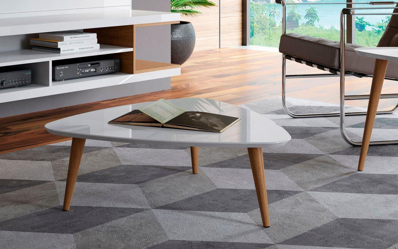 Aketi Triangular Coffee Table - Off White