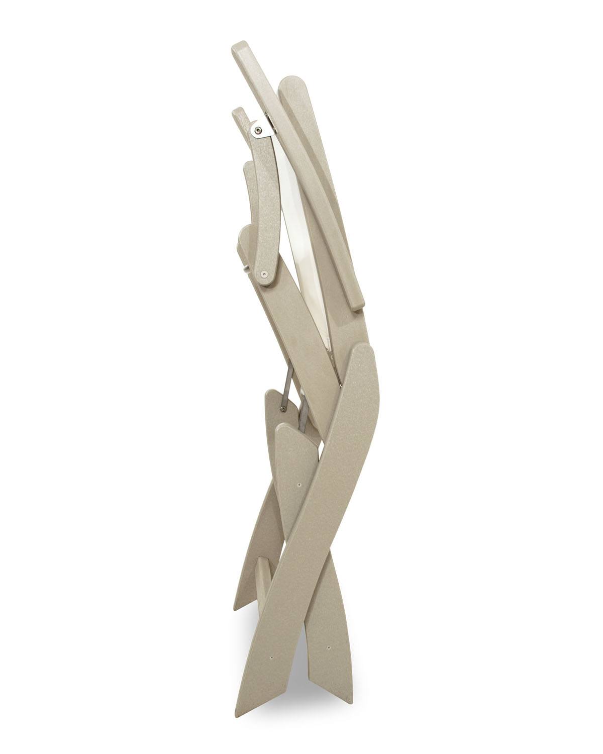 POLYWOOD® Coastal Folding Chair - Sand/White