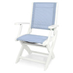 POLYWOOD® Coastal Folding Chair - White/Pool Side