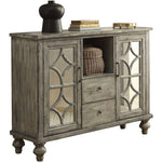 Klisa Console Table with Two Doors and Two Drawers- Weathered Grey