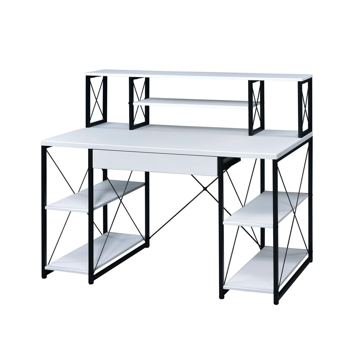 Orville Office Desk - White/Black
