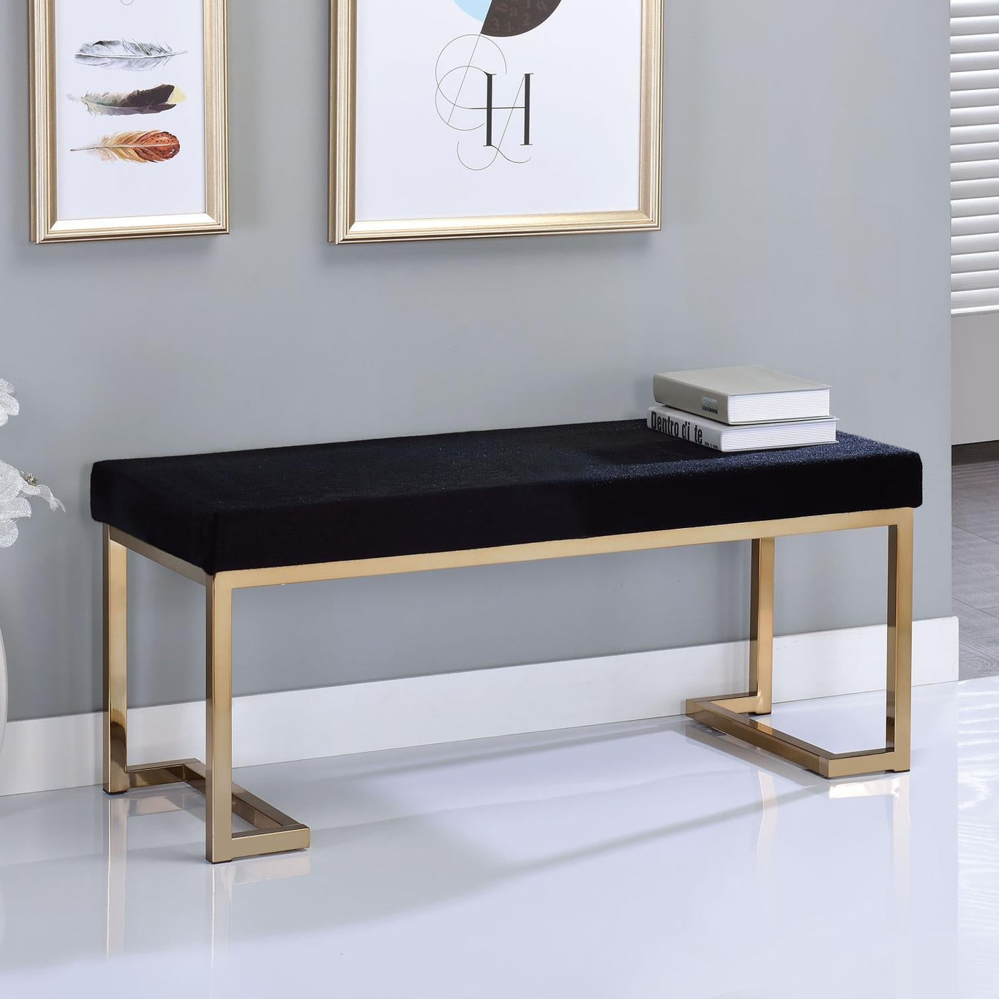 Murmur 40" Velvet Bench