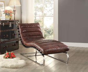 Qadian Chaise - Vintage Dark Brown