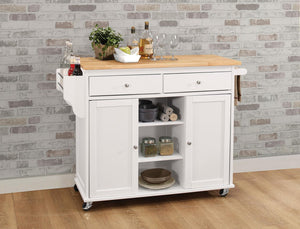 Colvet Kitchen Cart - White