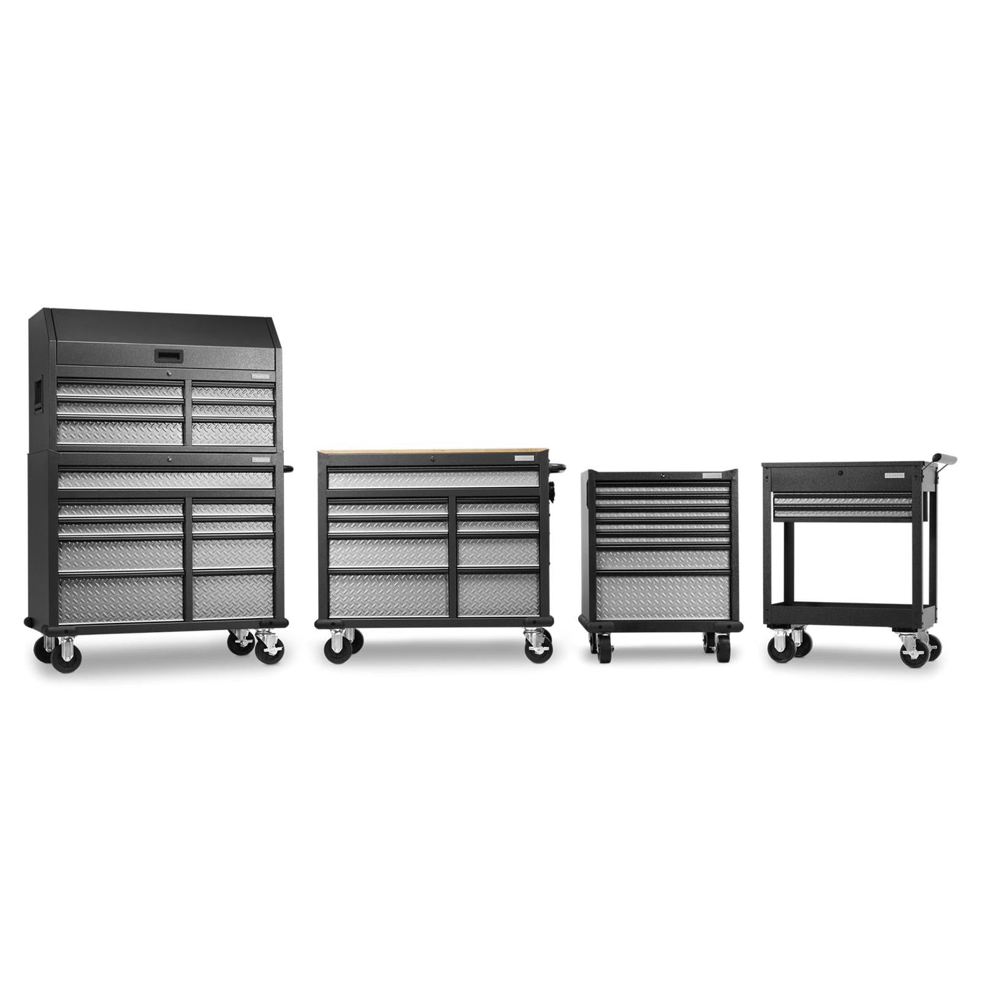 Gladiator Silver Tread Premier 41 inch 15-drawer Mobile Tool Chest Combo - GATC4115JG