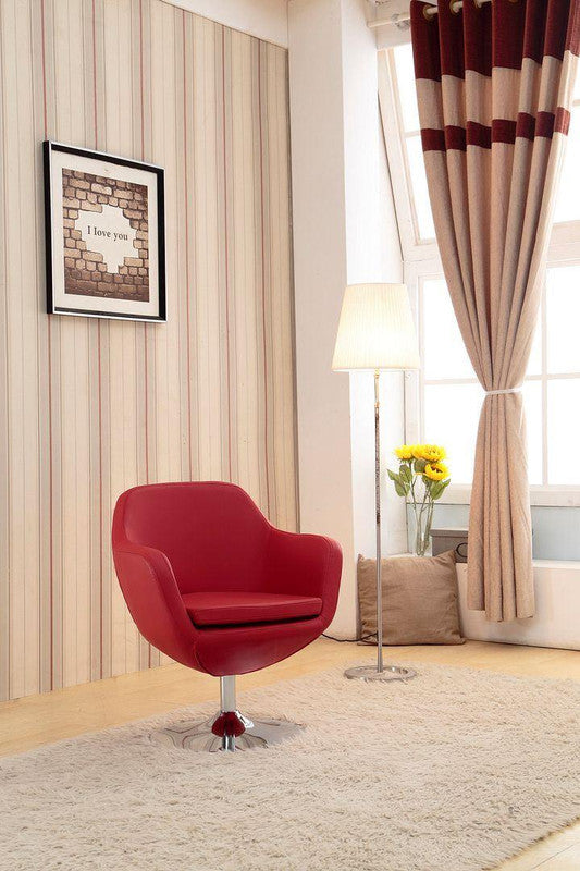 Handan Swivel Accent Chair - Red