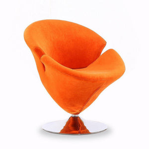 Niani Swivel Accent Chair - Orange