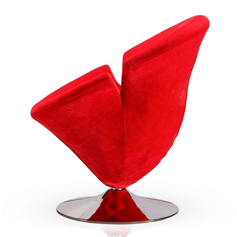 Niani Swivel Accent Chair - Red