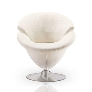 Niani Swivel Accent Chair - White