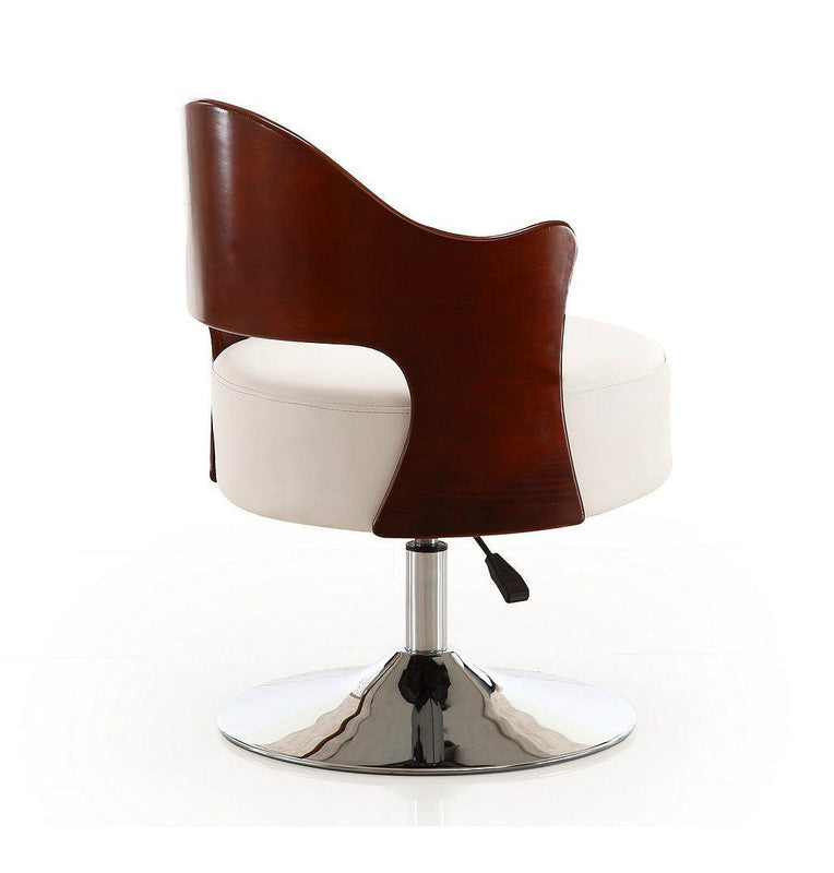 Patna Adjustable Height Swivel Accent Chair - White