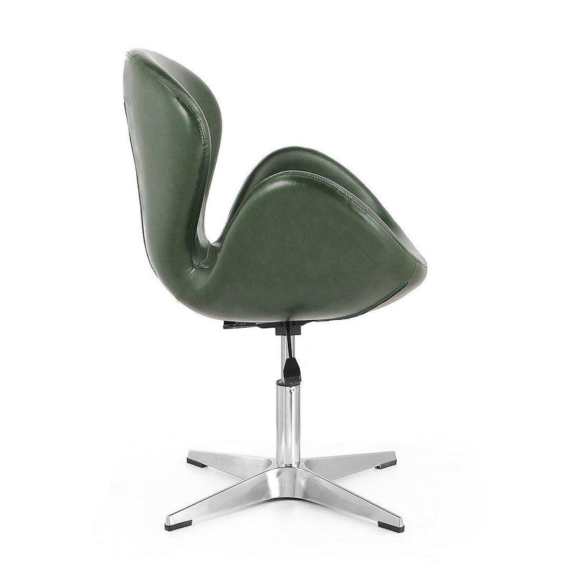 Nagqu Adjustable Height Swivel Accent Chair - Forest Green