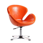 Nagqu Adjustable Height Swivel Accent Chair - Tangerine