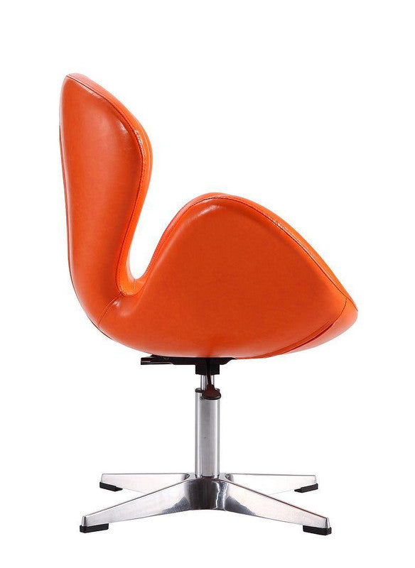 Nagqu Adjustable Height Swivel Accent Chair - Tangerine