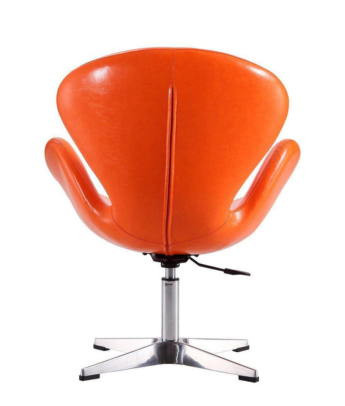 Nagqu Adjustable Height Swivel Accent Chair - Tangerine