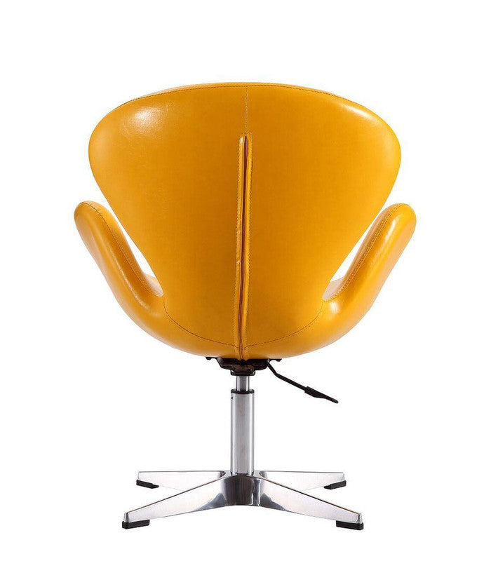 Nagqu Adjustable Height Swivel Accent Chair - Yellow