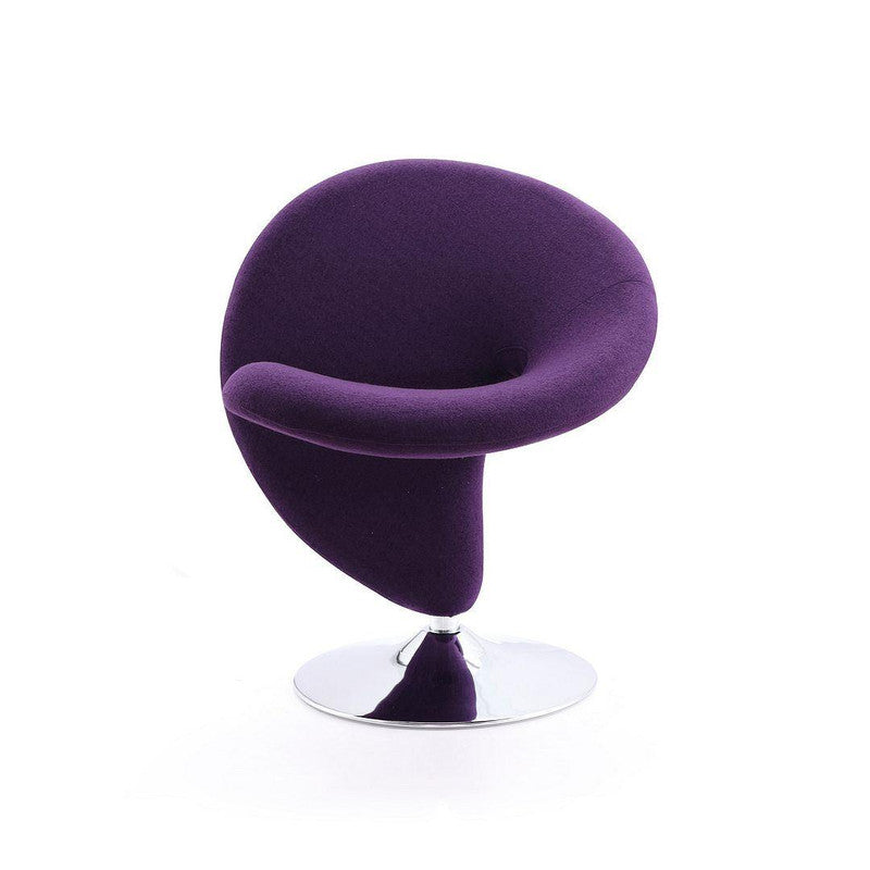 Patras Swivel Accent Chair - Purple