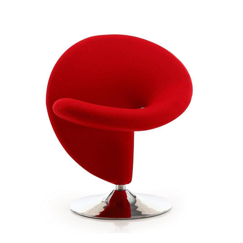 Patras Swivel Accent Chair - Red