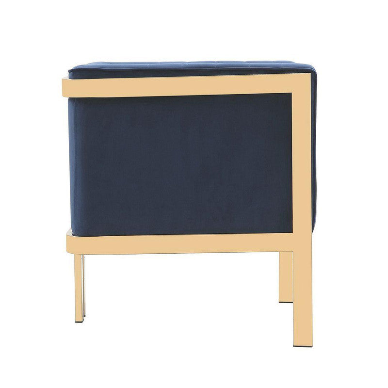Lahti Velvet Accent Armchair - Royal Blue