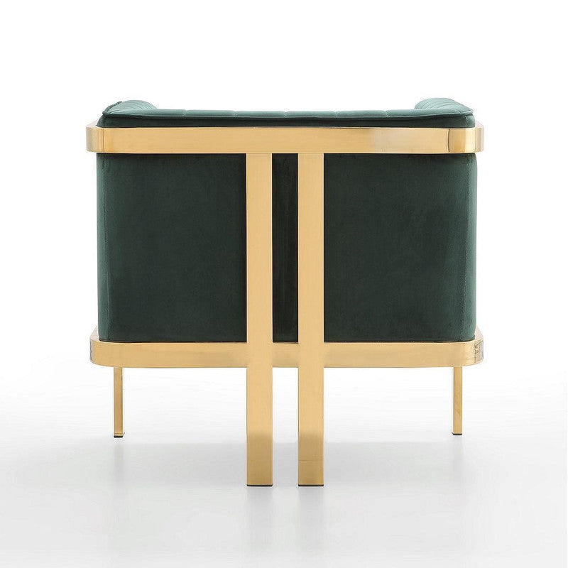 Lahti Velvet Accent Armchair - Forest Green