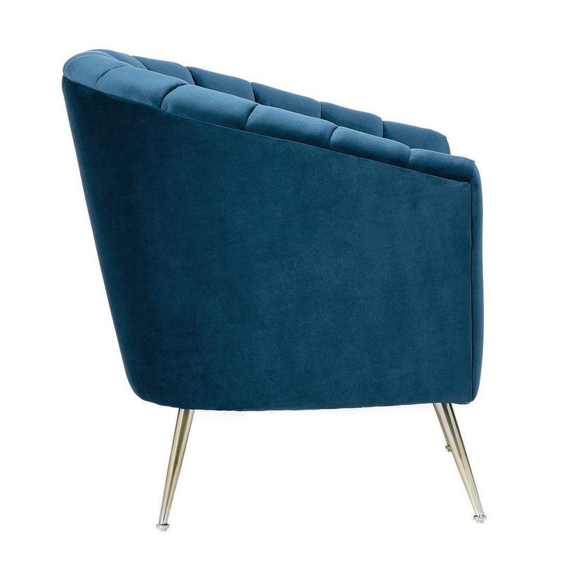 Misripara Velvet Accent Chair - Blue