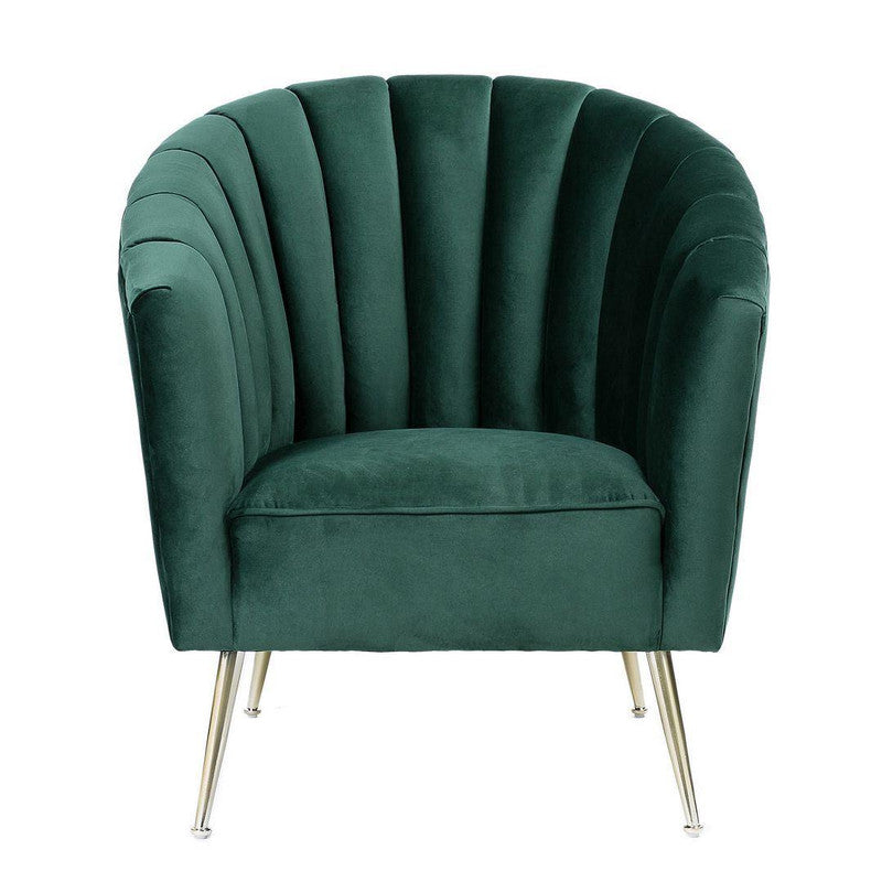 Misripara Velvet Accent Chair - Green