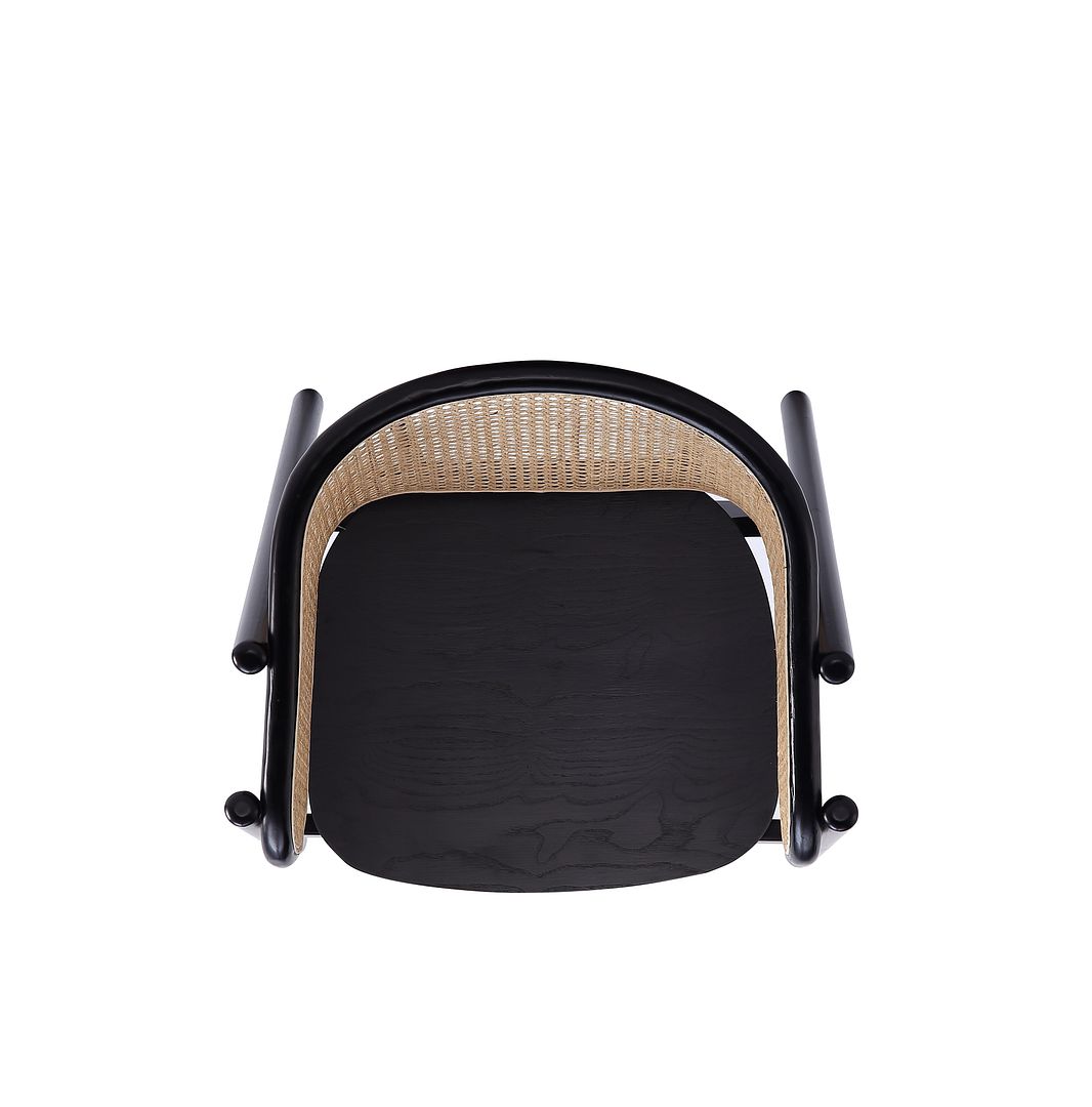 Koldby Armchair - Black/Natural Cane