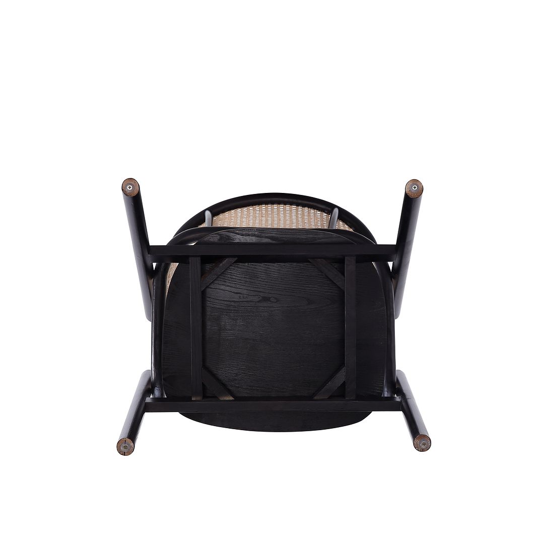 Koldby Armchair - Black/Natural Cane