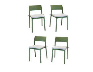 Nardi Trill II Outdoor Dining Side Chair - Set of 4 - Agave