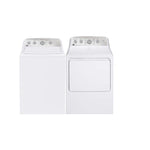 GE White Top-Load Washer (4.9 Cu. Ft.) & GE White Gas Dryer with SaniFresh Cycle (7.2 Cu. Ft.) - GTW451BMRWS/GTD45GBMRWS