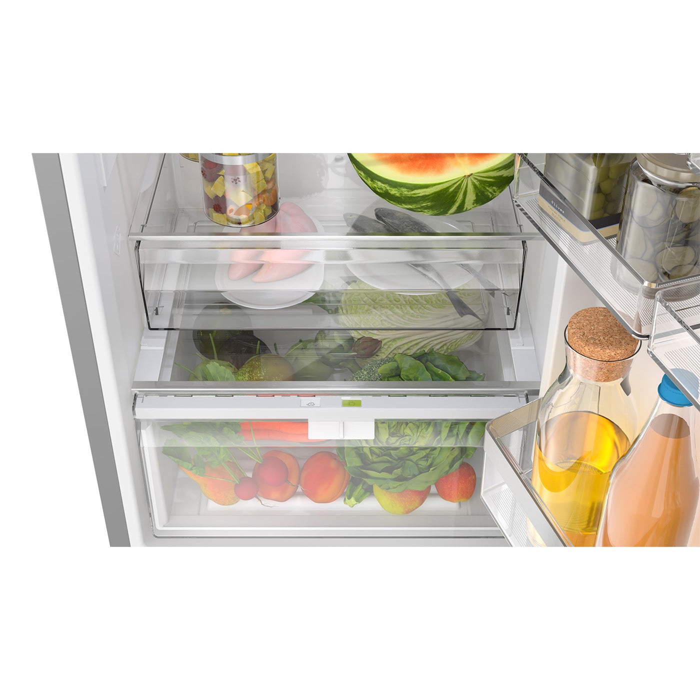 Bosch 24" Black Glass Smart Free-Standing Counter-depth Bottom Freezer Refrigerator with Home Connect (12.8) - B24CB80ESB