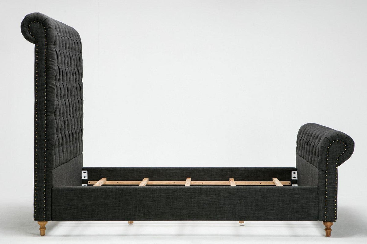 Tongeren Queen Bed - Charcoal