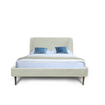 Stege Velvet Full Bed - Cream