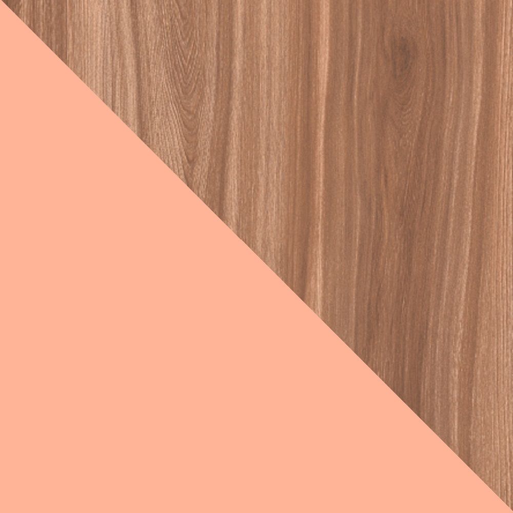 Velling Bookcase Cabinet - Brown/Pink