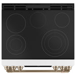 Café™ Matte White 30'' Slide-In Front Control Radiant and Convection Range with Air Fry and Warming Drawer (5.7 Cu.Ft)- CCES700P4MW2