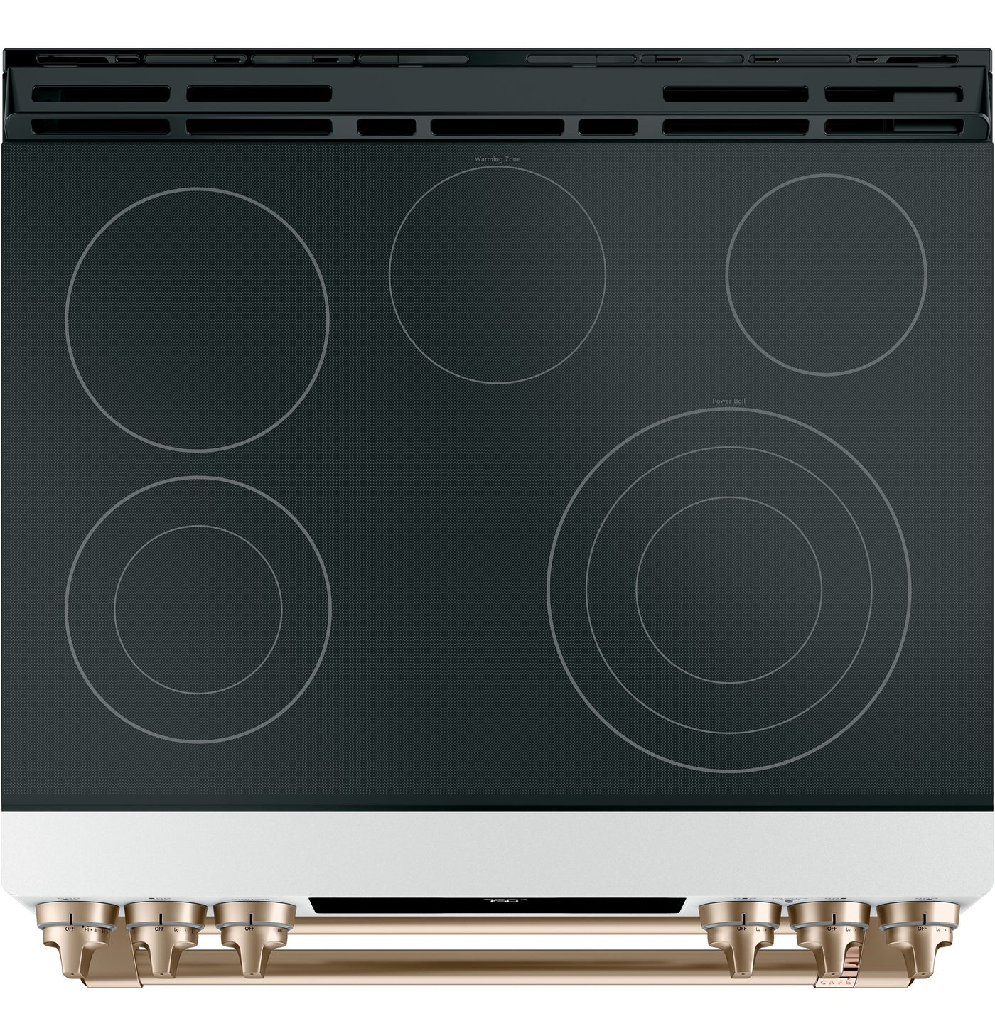 Café™ Matte White 30" Slide-In Front Control Radiant and Convection Double Oven Range with Air Fry (6.7 Cu.Ft) - CCES750P4MW2