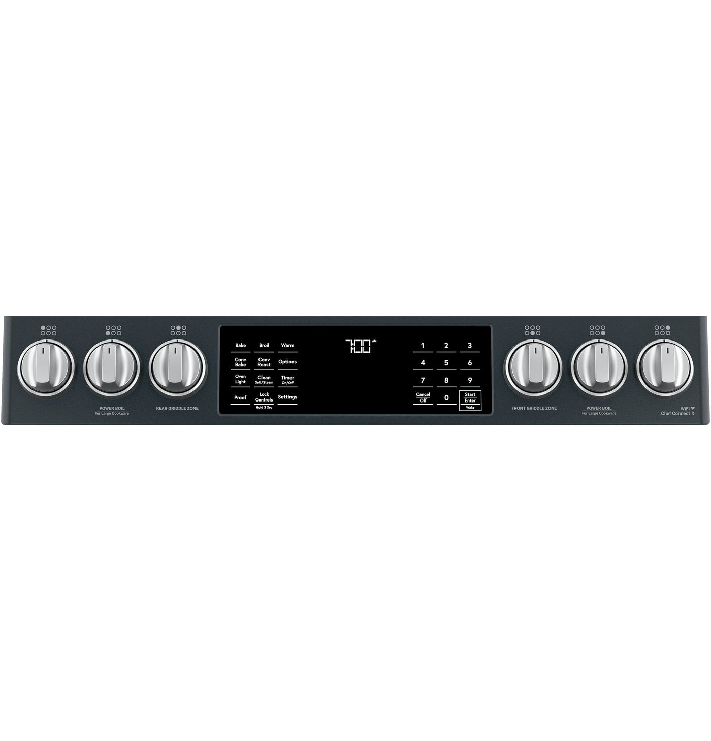 Café™ Matte Black 30" Slide-In Front Control Gas Oven with Convection Range and Air Fry (5.6 Cu.Ft) - CCGS700P3MD1