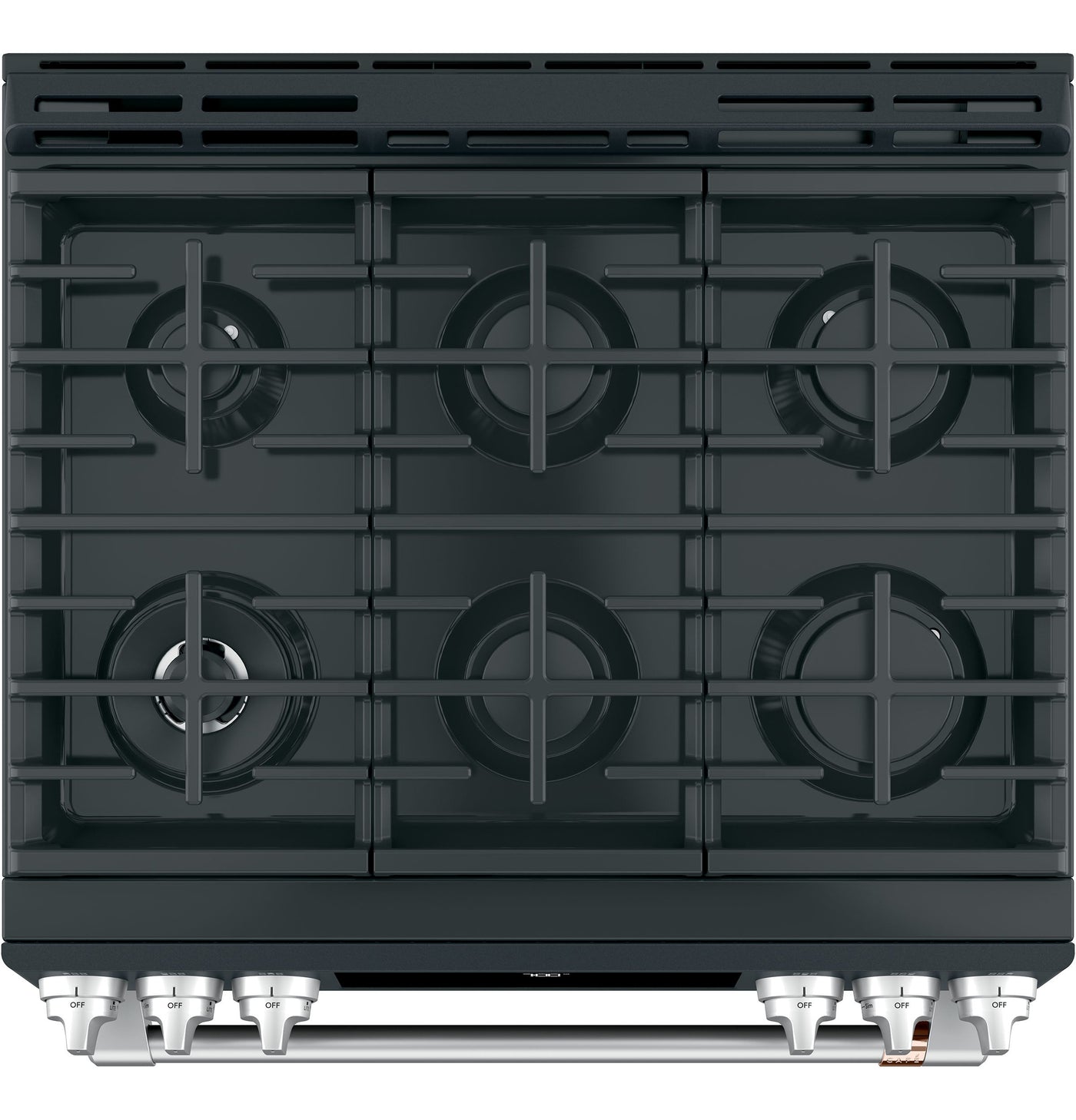 Café™ Matte Black 30" Slide-In Front Control Gas Oven with Convection Range and Air Fry (5.6 Cu.Ft) - CCGS700P3MD1
