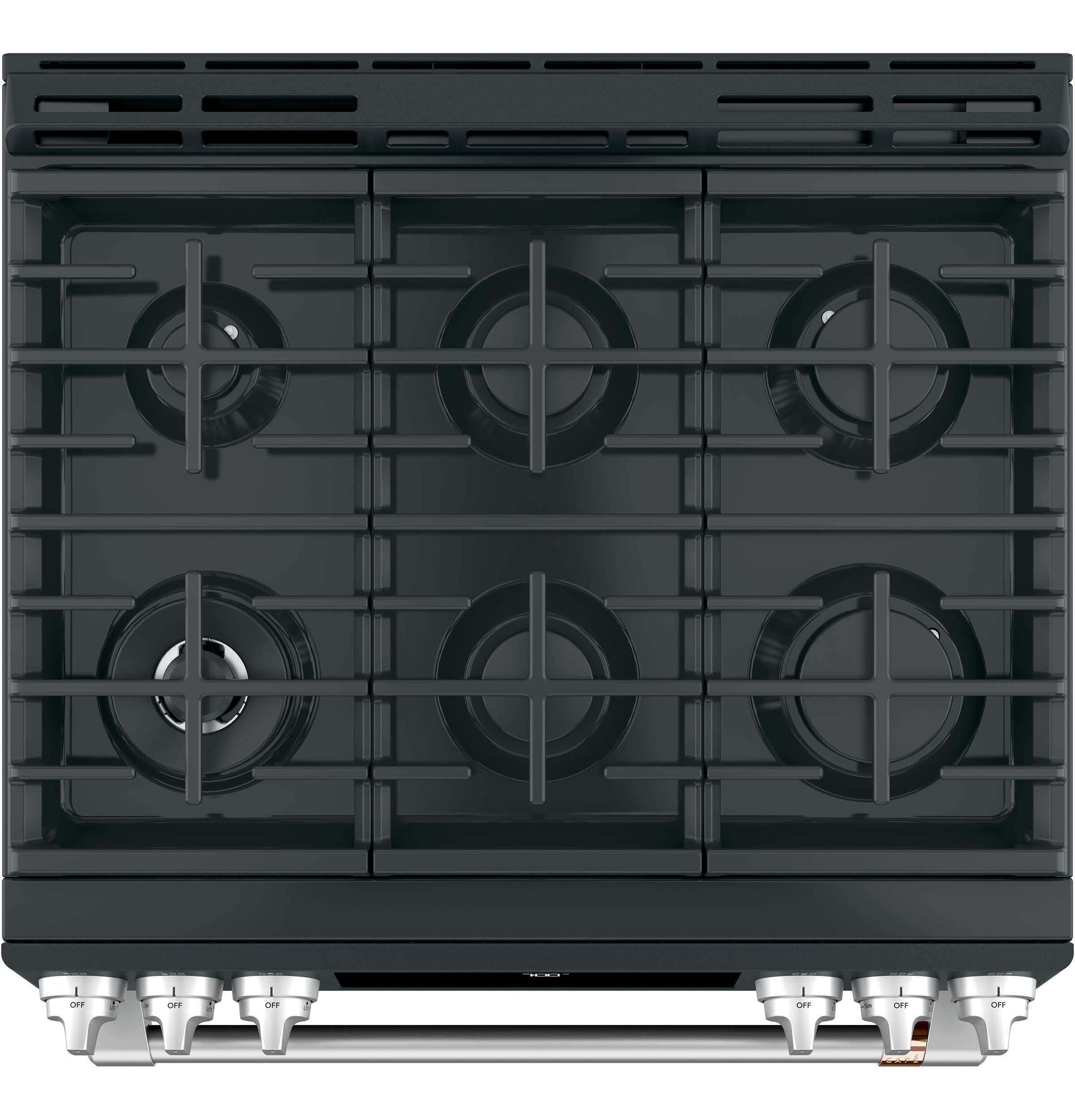 Café™ Matte Black 30" Slide-In Front Control Gas Oven with Convection Range and Air Fry (5.6 Cu.Ft) - CCGS700P3MD1