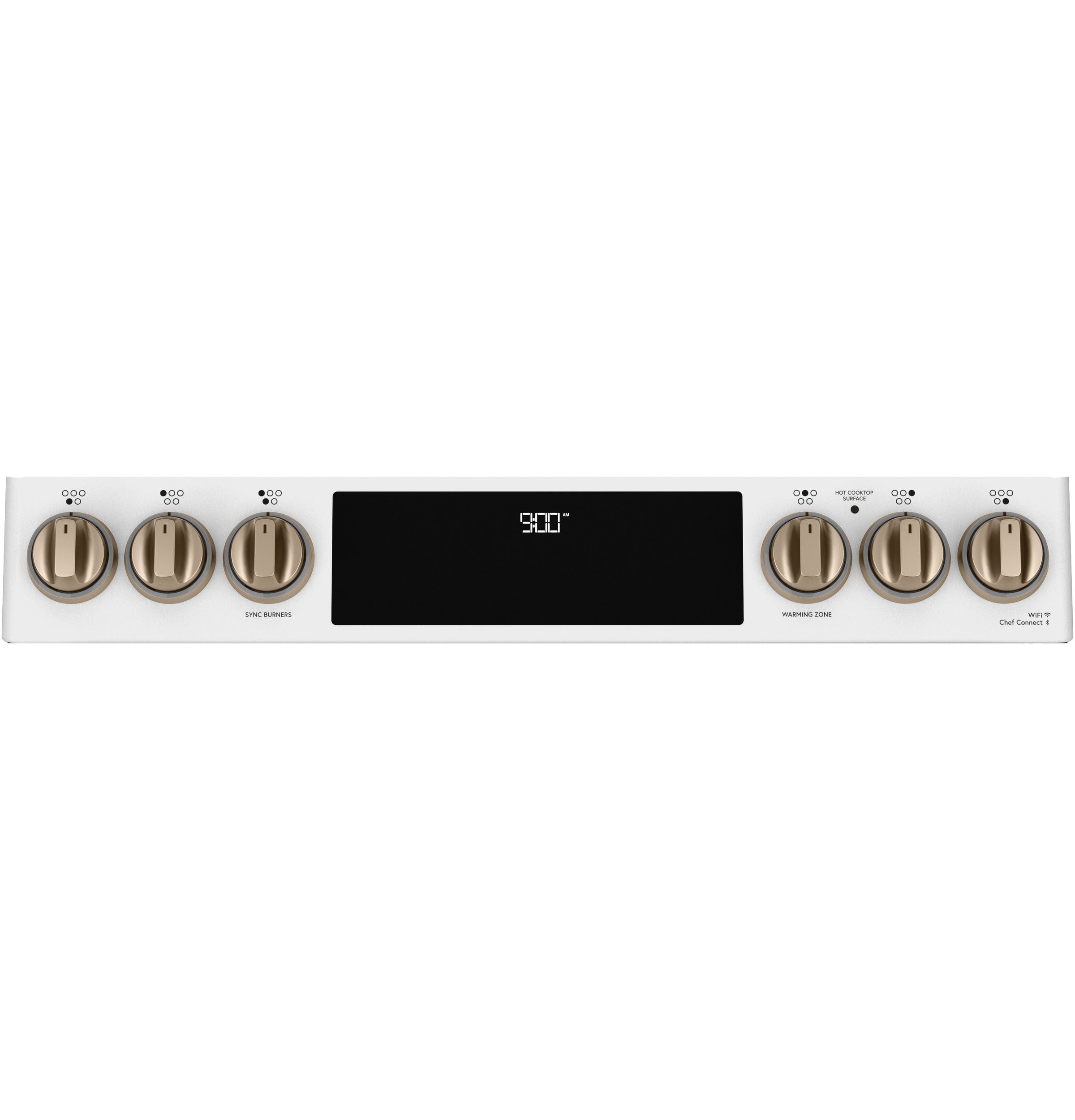Café™ Matte White 30'' Slide-In Front Control Induction and Convection Range with Warming Drawer (5.7 Cu.Ft) - CCHS900P4MW2